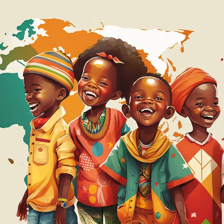 Happy Children Celebrating Diversity