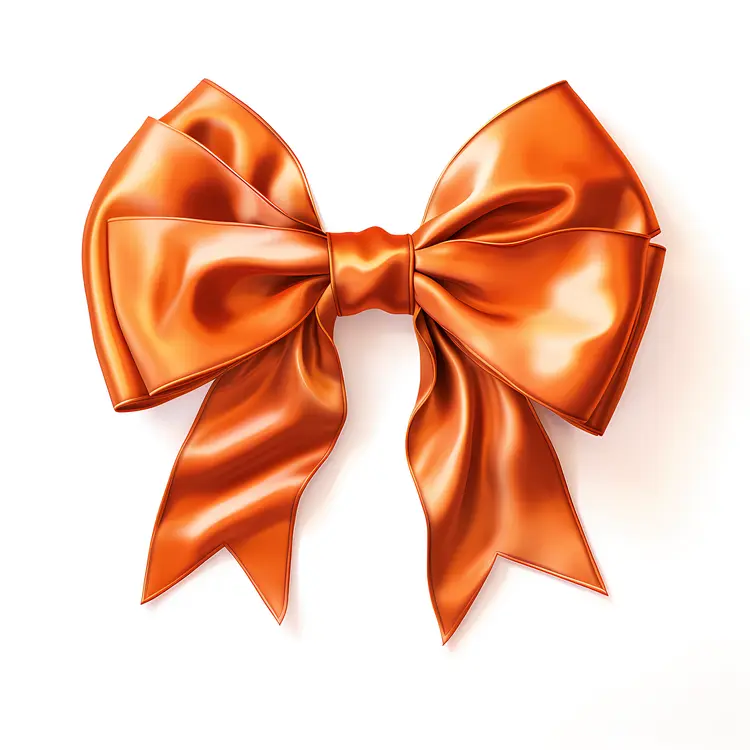 Shiny Orange Bow