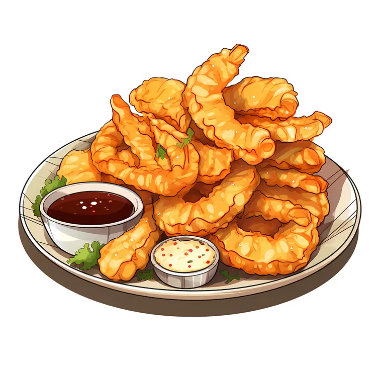 Crispy Tempura Plate with Dipping Sauces