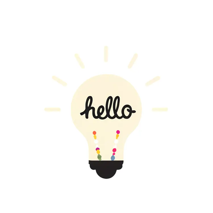 Hello Light Bulb Greeting