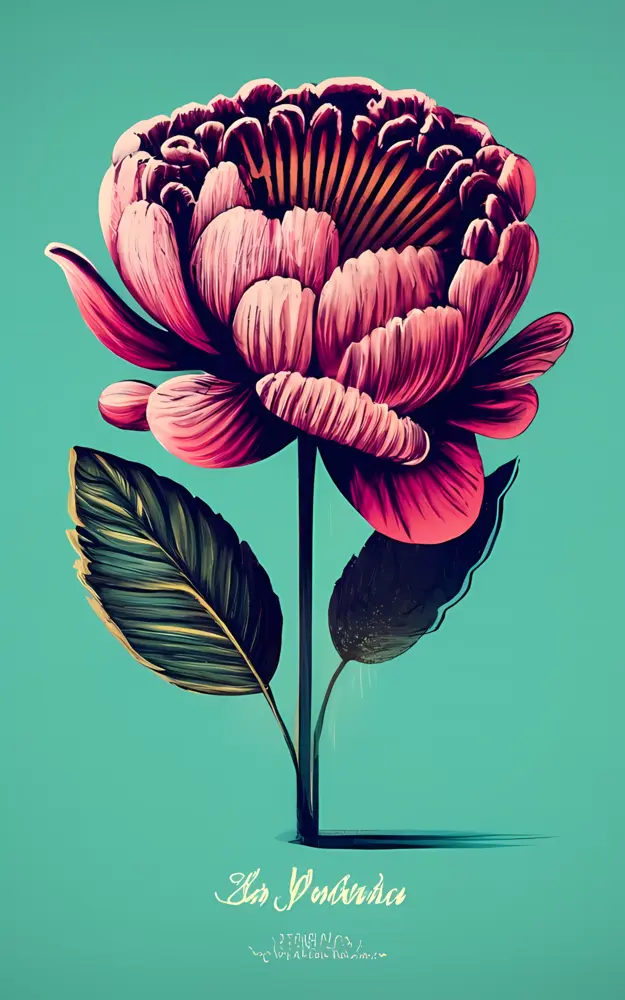 Beautiful Pink Flower Illustration