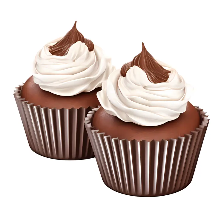 Cupcakes with Chocolate Swirl Frosting