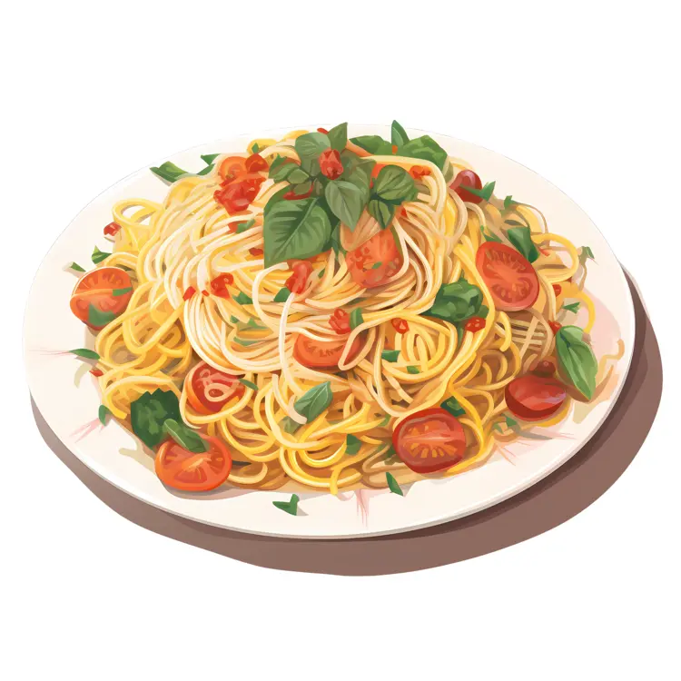 Spaghetti with Tomatoes and Basil