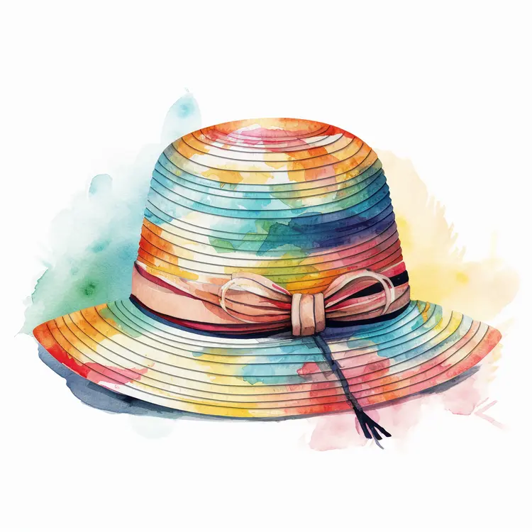 Colorful Summer Hat Illustration