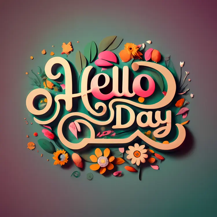 Hello Day with Flowers
