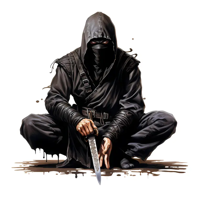 Ninja with knife