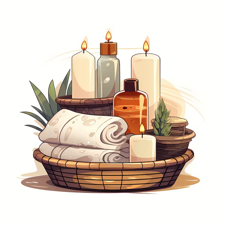 Spa Candle and Towel Set