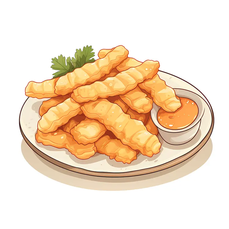Golden Fried Shrimp with Dipping Sauce