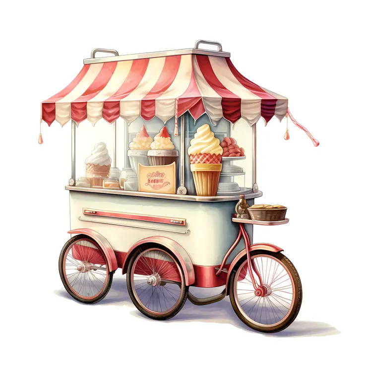 Vintage Ice Cream Cart