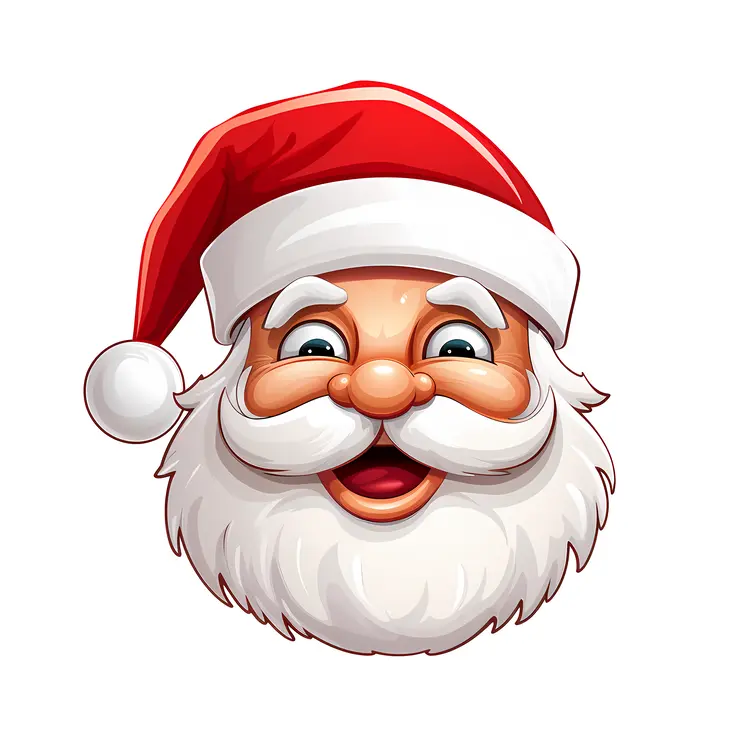 Jolly Santa Claus with Red Hat