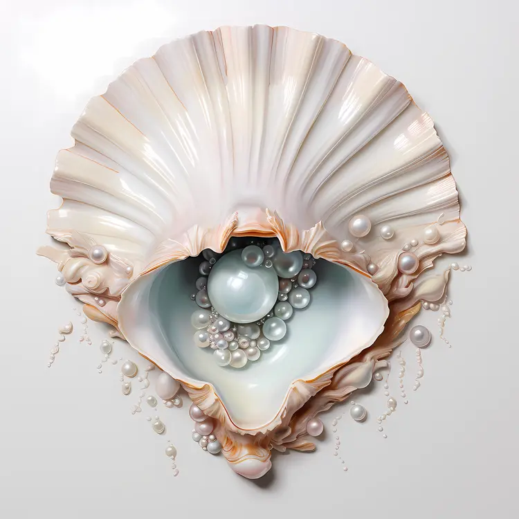 Seashell with Pearls