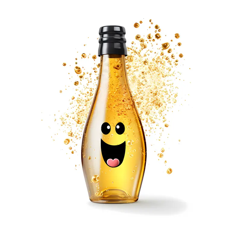 Happy Bottle with Bubbles