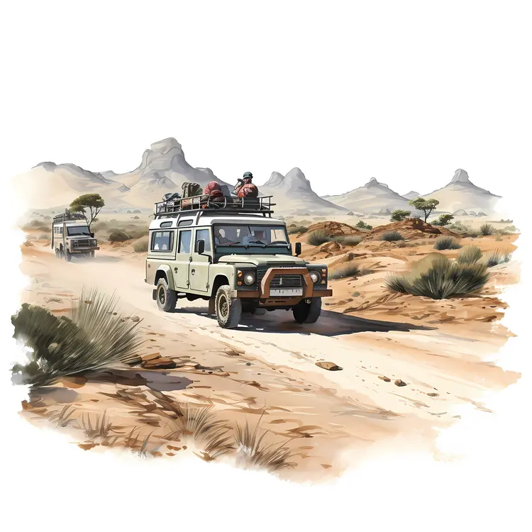 Off-Road Vehicle in Desert Adventure