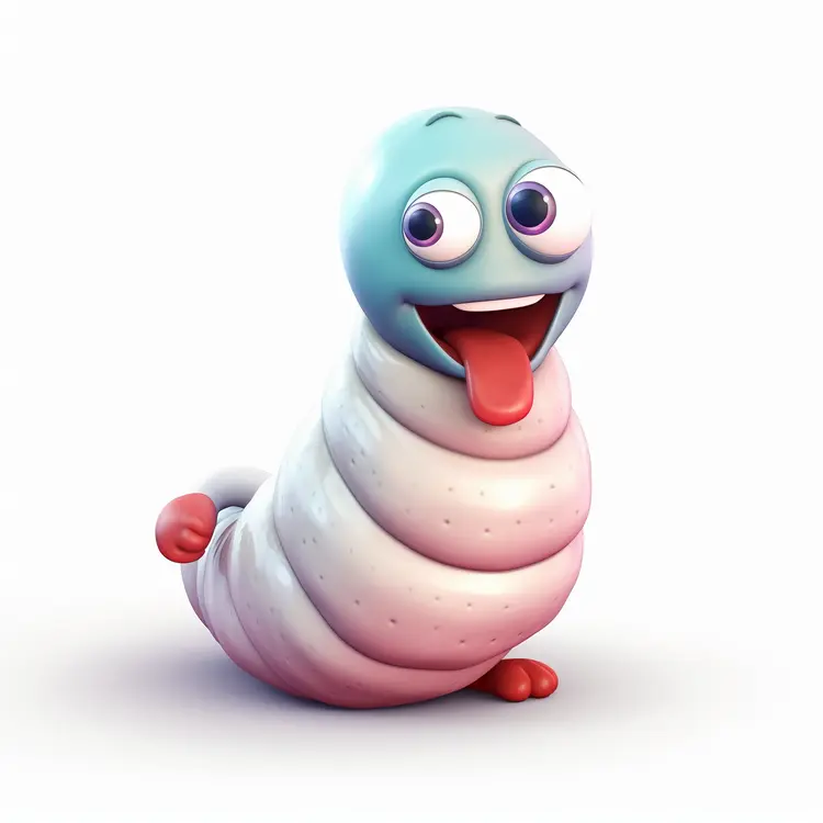 Cute Animated Caterpillar Character