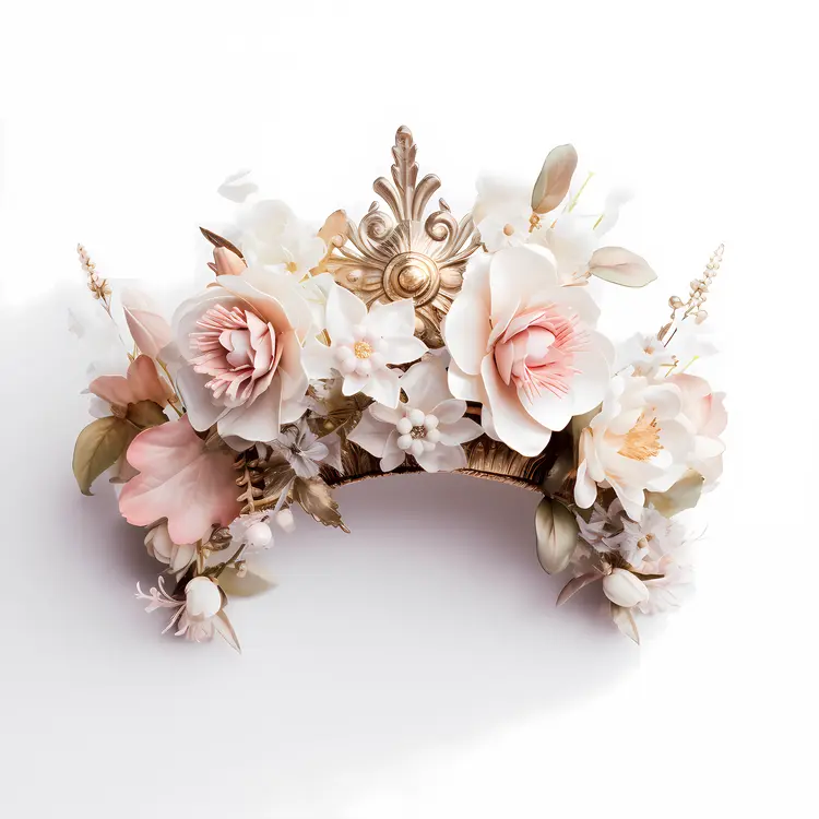 Floral Crown with Pink Flowers