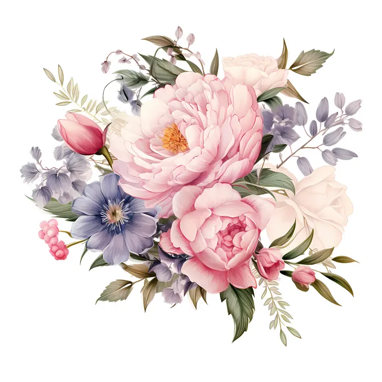 Beautiful Pink and Purple Floral Arrangement