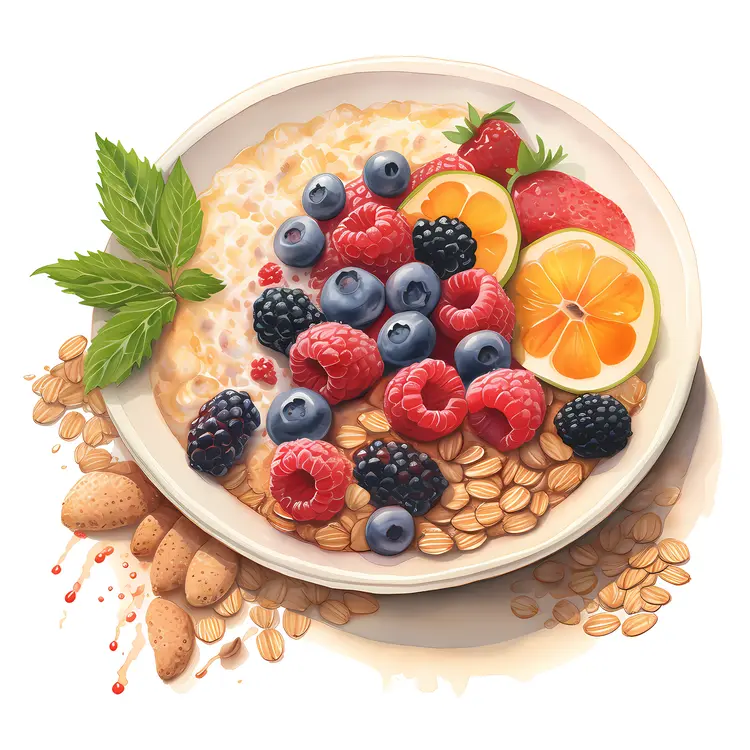 Mixed Berries and Oatmeal Bowl