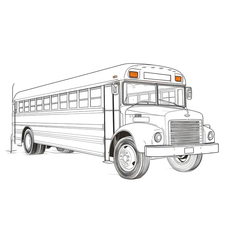 Classic School Bus Illustration