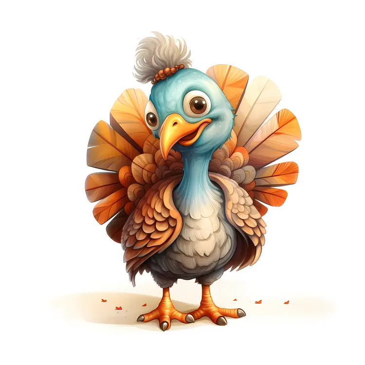Cute Bird with Colorful Feathers