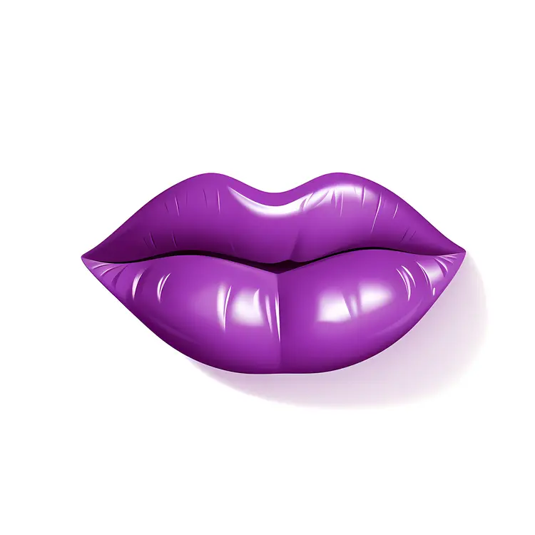 Glossy purple lips illustration