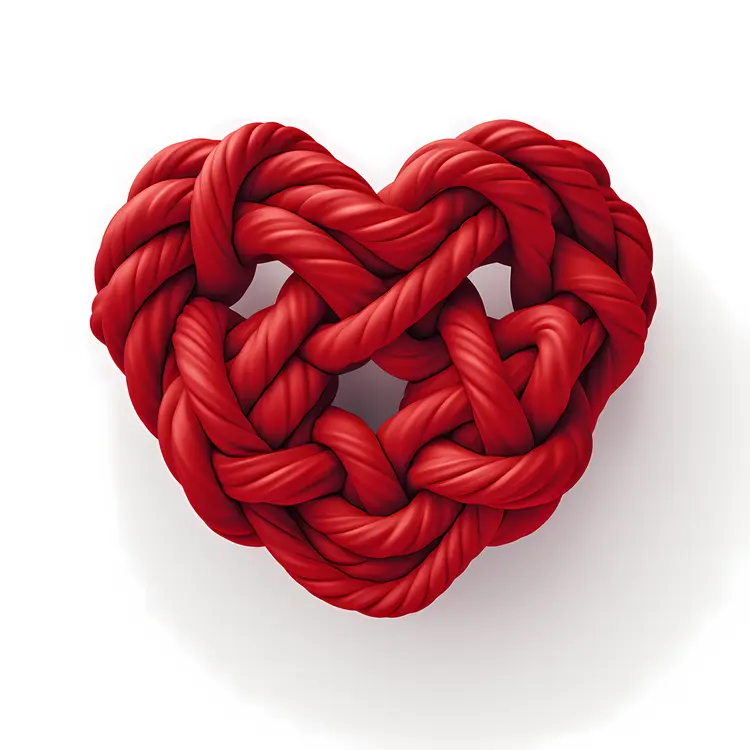 Red Complex Knotted Heart