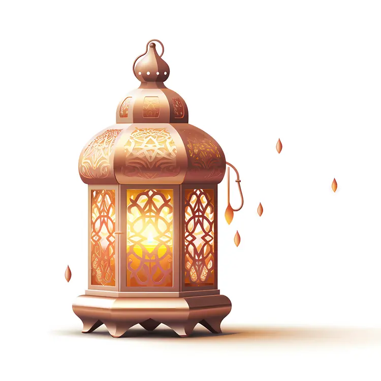 Golden Lantern with Intricate Design