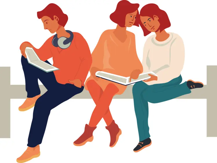 Group of People Reading Books