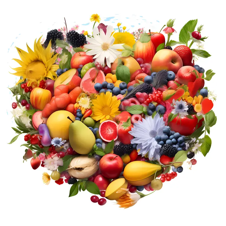 Colorful Assortment of Fresh Fruits