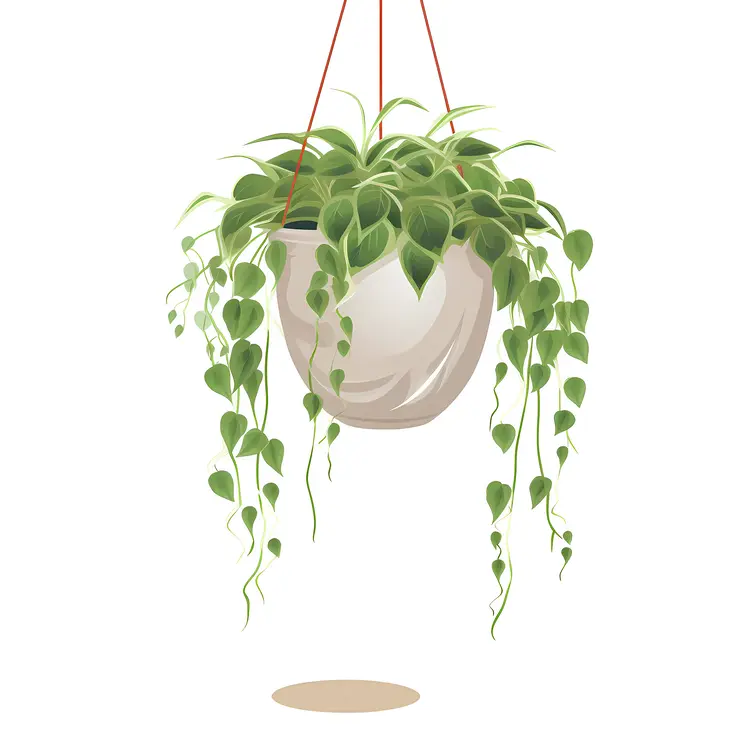 Hanging Plant in Decorative Pot