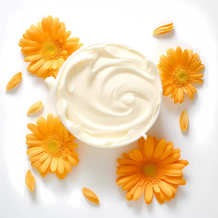Cream with Yellow Flowers