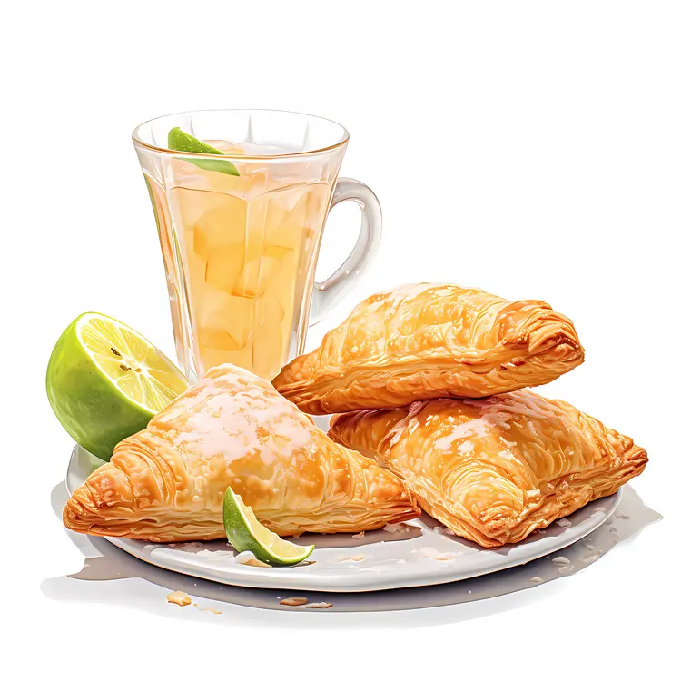 Delicious Pastries with Refreshing Drink