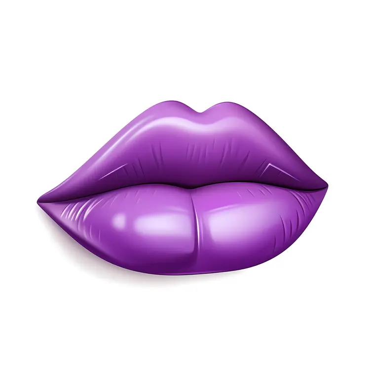 Purple Lips Illustration