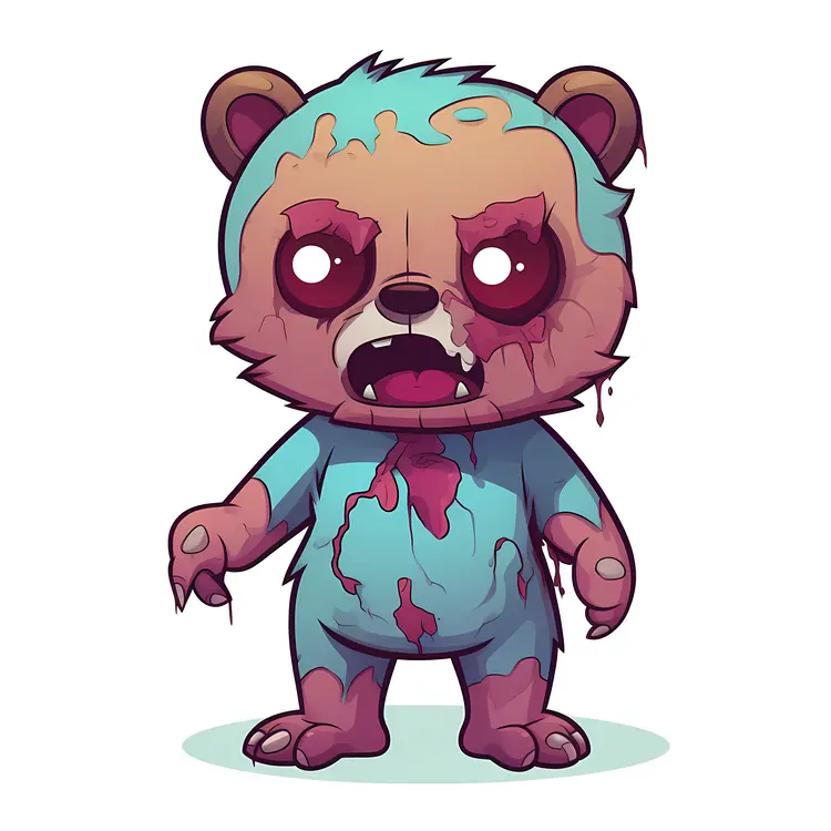 Cute Zombie Bear for Halloween