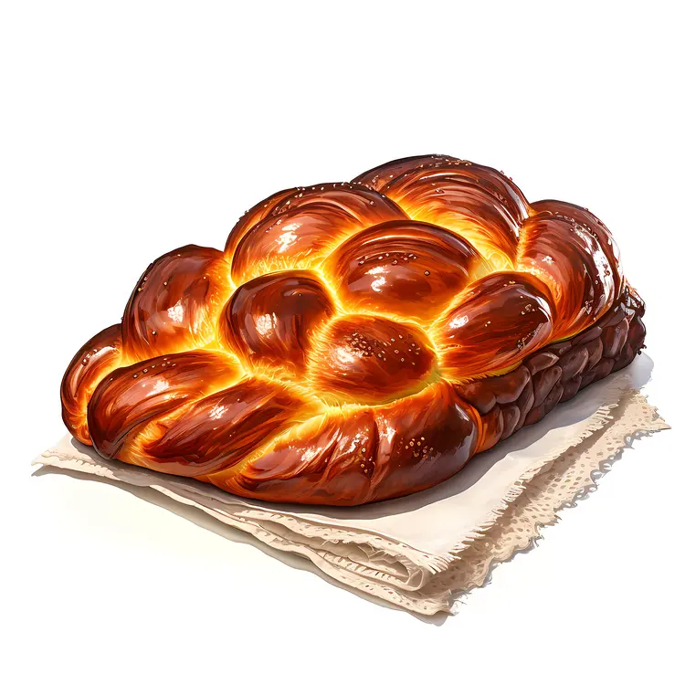 Golden Brown Braided Bread