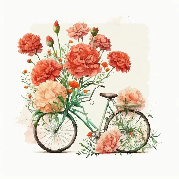 Vintage Bicycle with Beautiful Floral Arrangement