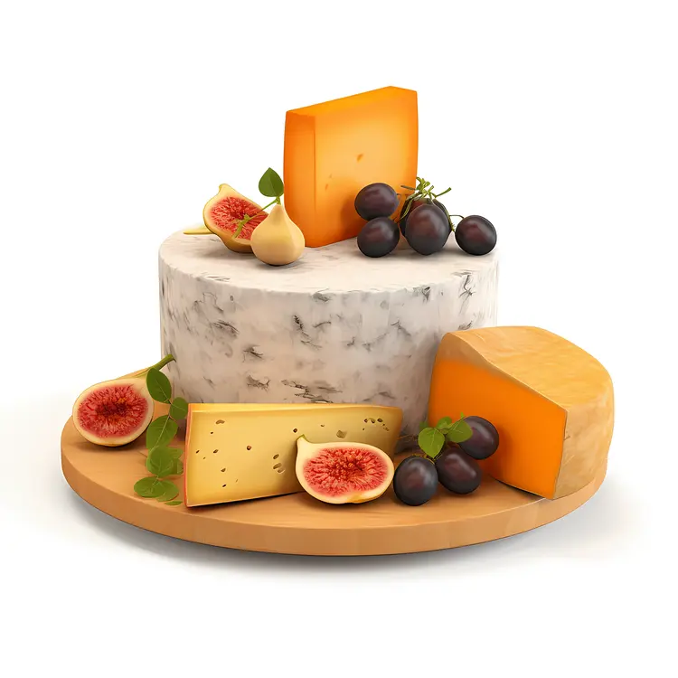 Cheese Platter with Grapes and Figs