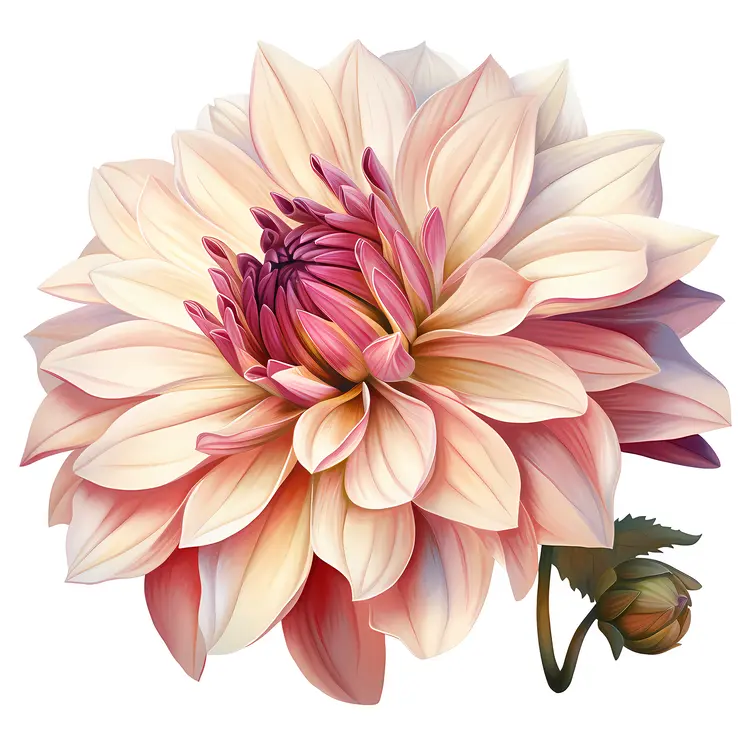 Beautiful Dahlia Flower Illustration