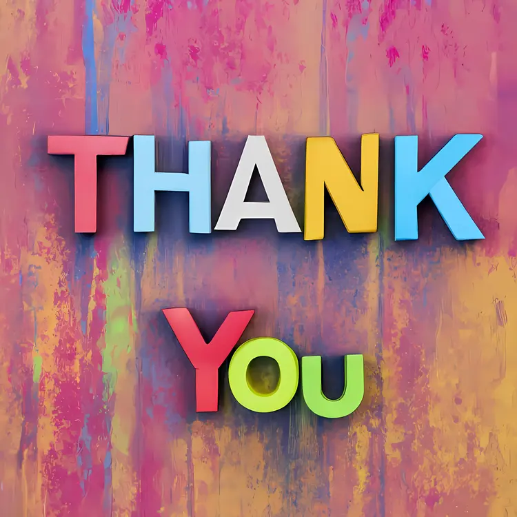 Colorful Background Thank You Card