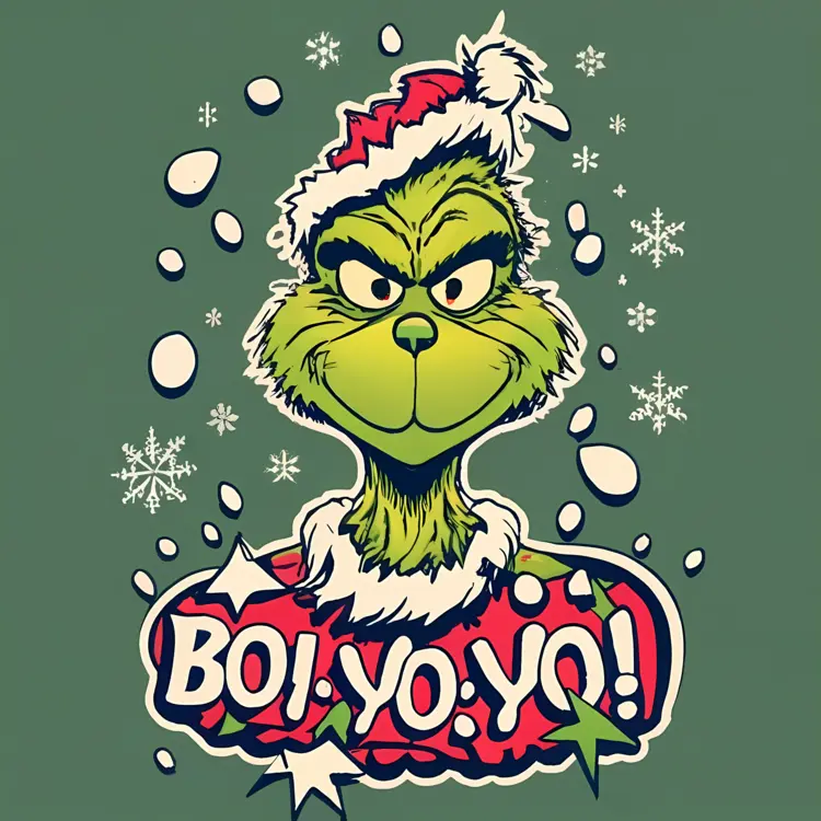 Grinch with 'Boi Yo Yo!' Text