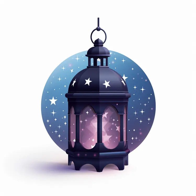 Blue Lantern with Stars