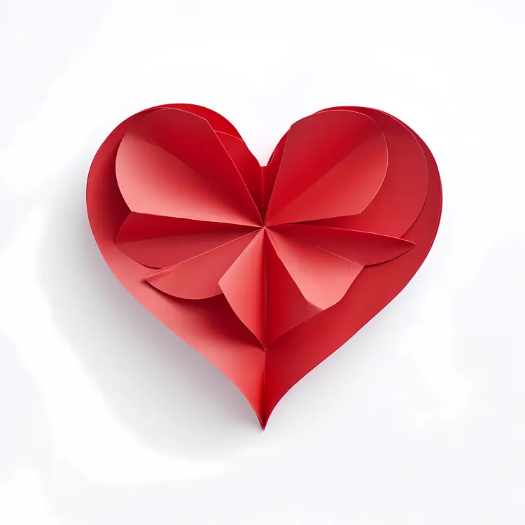 Red Paper Heart for Valentine's Day