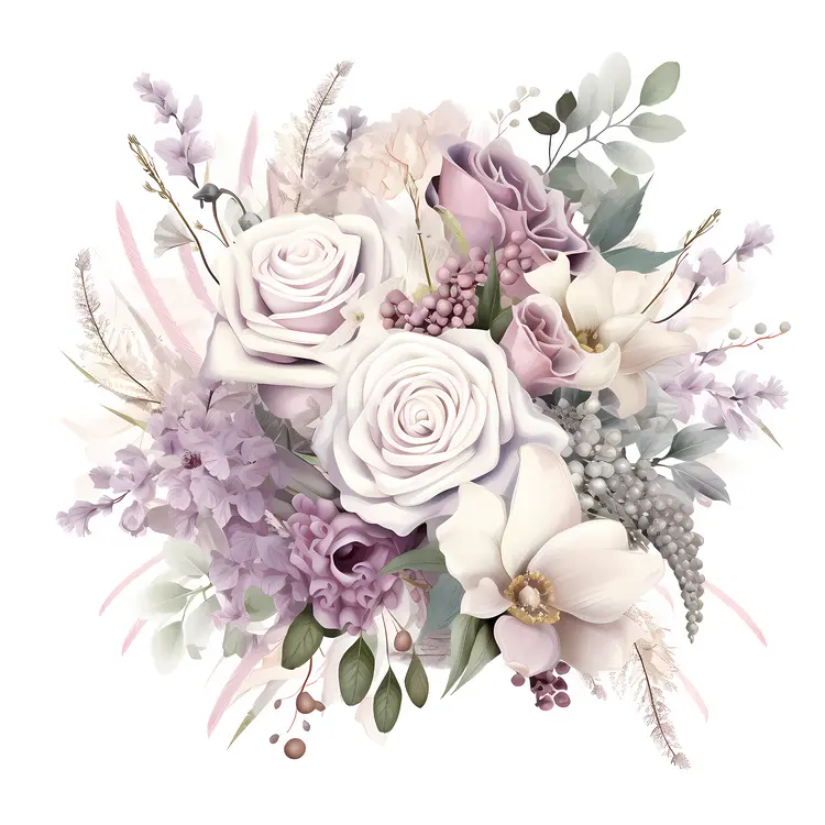 Purple and White Floral Arrangement