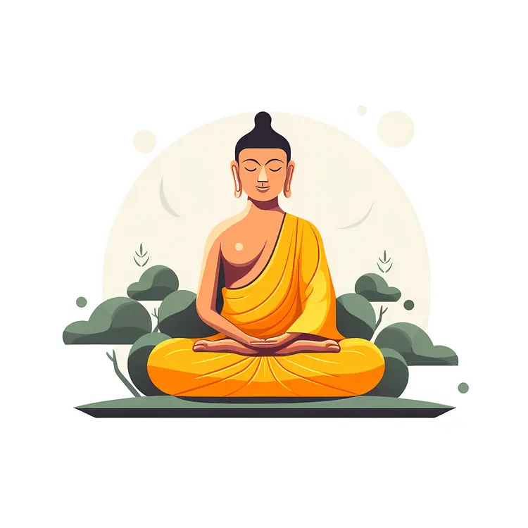 Minimalist Buddha Illustration