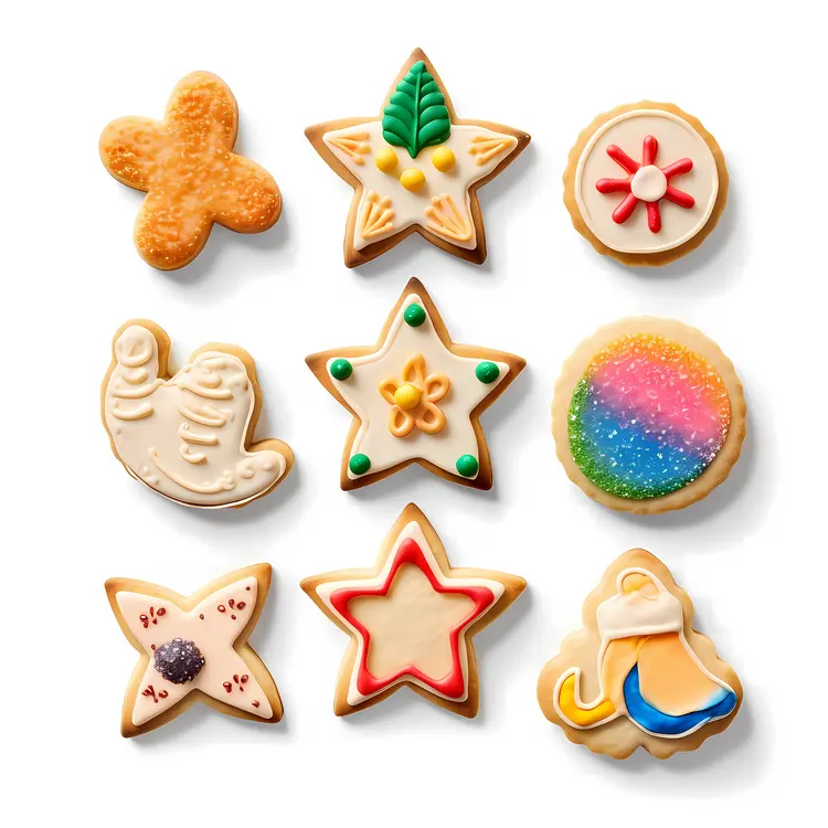 Colorful Decorated Holiday Cookies
