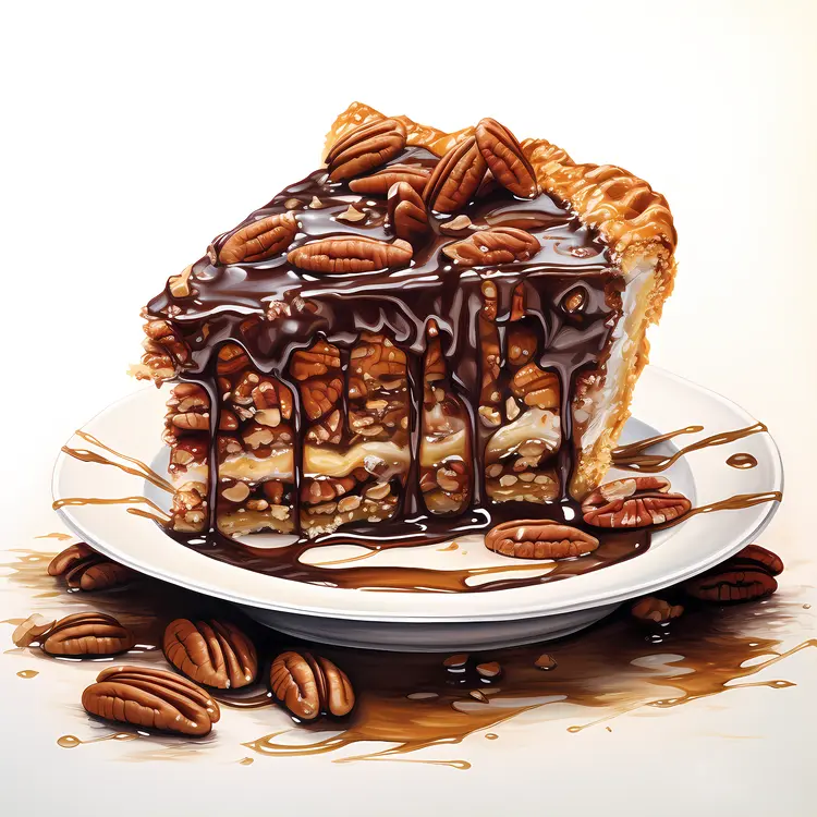 Rich and Gooey Pecan Pie Slice