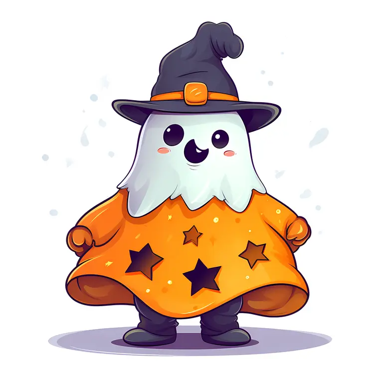 Cute Ghost in Halloween Costume