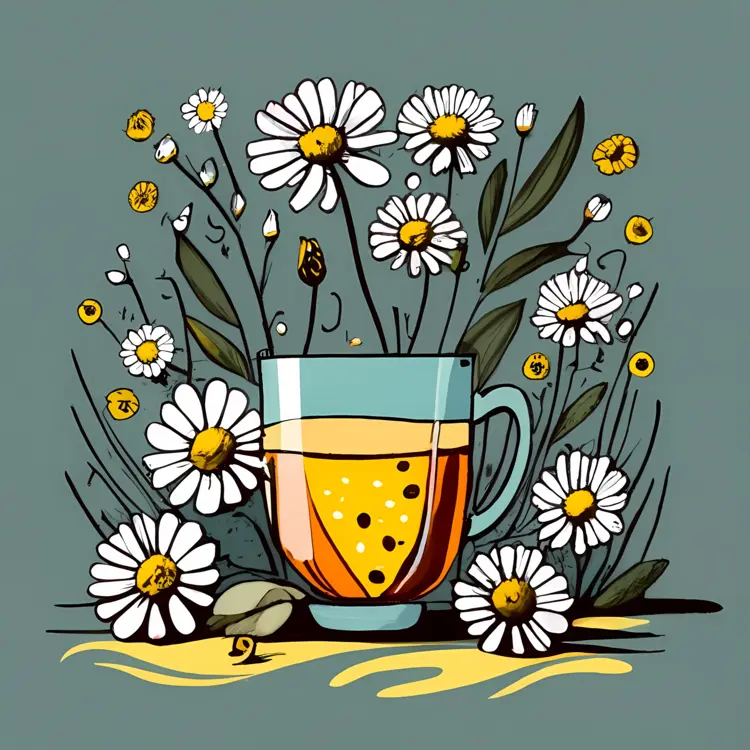 Chamomile Tea with Flowers