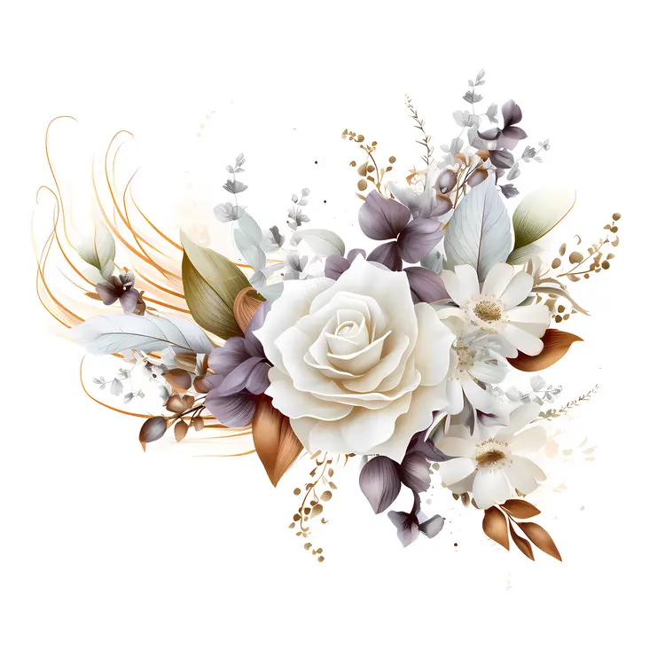 Elegant White Rose Bouquet