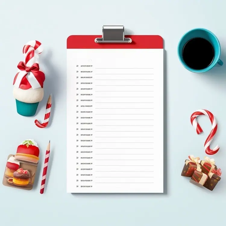 Christmas Themed Clipboard with Treats