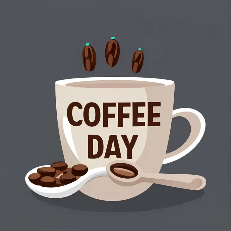 Coffee Cup with Beans